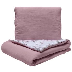 Set prikrývky a vankúša mušelín záhrada