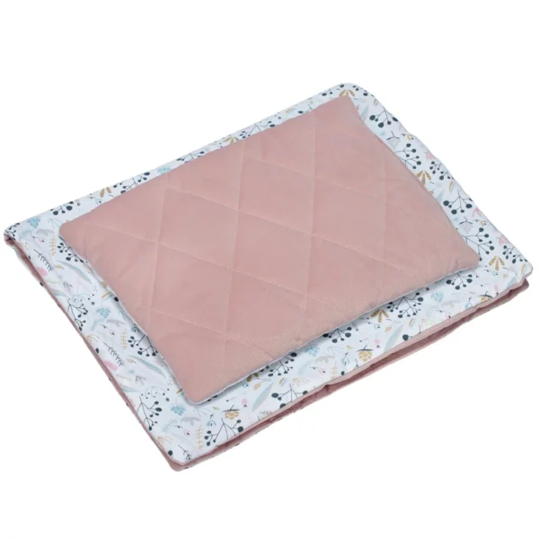 Set prikrývky a vankúša velvet jarné kvety